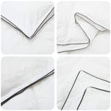 vidaXL Blanket Set 3 pcs White Bamboo