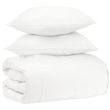 vidaXL Blanket Set 3 pcs White Bamboo