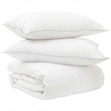 vidaXL Deken Set met kussen 2 pcs Wit Bamboevezel