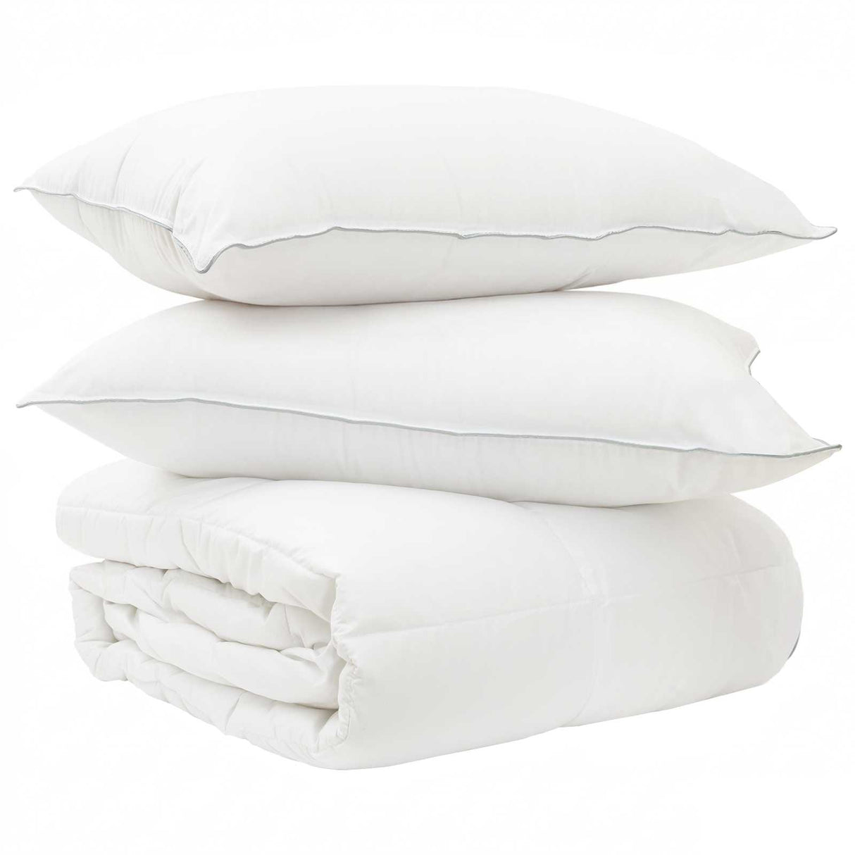 vidaXL Deken Set met kussen Wit 200 x 200 cm Polyester, Bamboe
