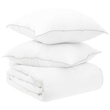 vidaXL Deken Set met kussen Wit 200 x 200 cm Polyester, Bamboe
