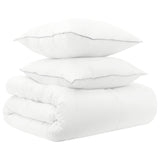 vidaXL Deken Set 3 st 200 x 200 cm Alle seizoenen Bamboe Wit
