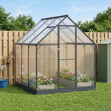 vidaXL Garden Greenhouse with Door Anthracite 183.5 x 183.5 x 207 cm