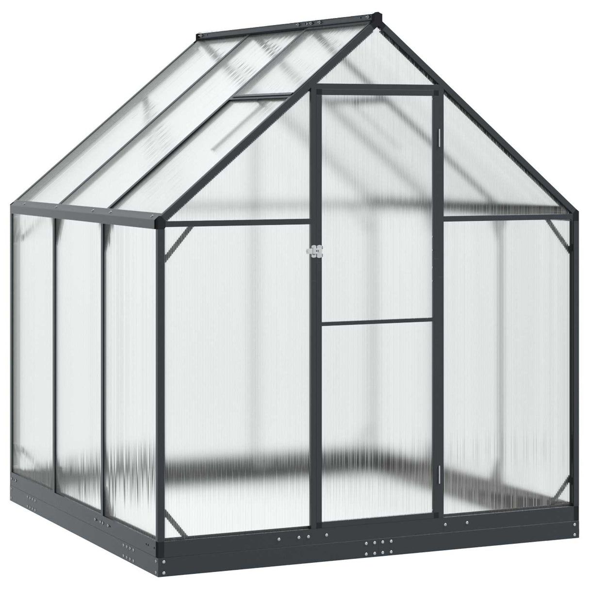 vidaXL Garden Greenhouse with Door Anthracite 183.5 x 183.5 x 207 cm