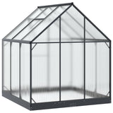 vidaXL Garden Greenhouse with Door Anthracite 183.5 x 183.5 x 207 cm