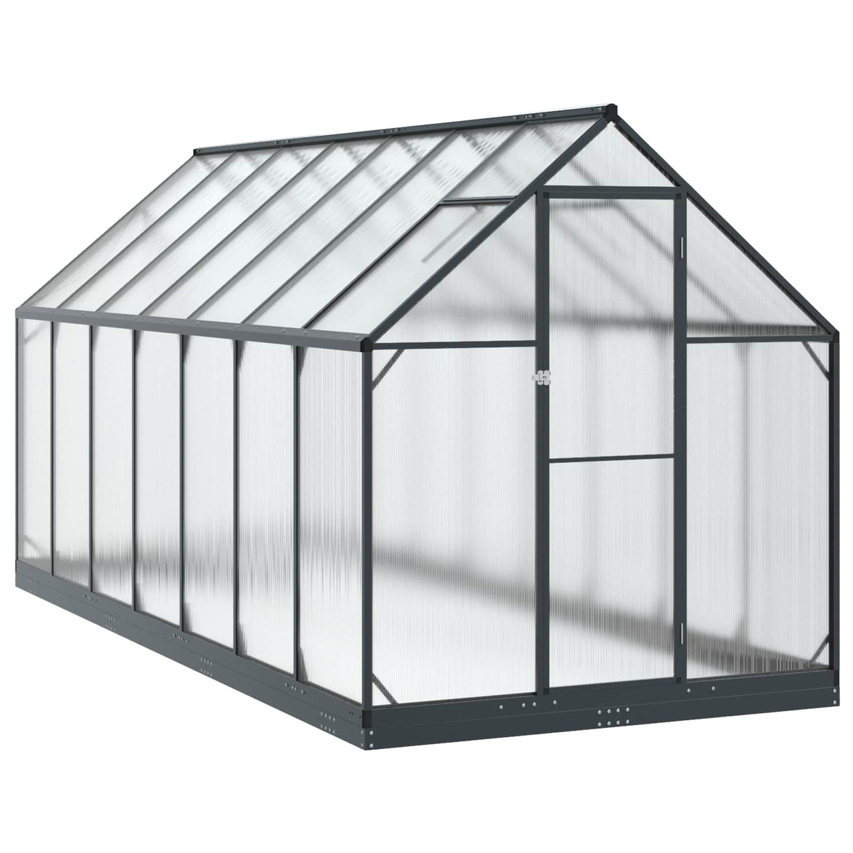 vidaXL Garden Greenhouse with Door Anthracite 183.5 x 183.5 x 207 cm