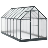vidaXL Garden Greenhouse with Door Anthracite 183.5 x 183.5 x 207 cm