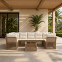 vidaXL Garden Sofa Set 8 pcs Black poly rattan