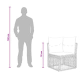 vidaXL Tuinbank Set 6 pcs Zwart poly rattan