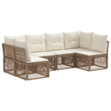 vidaXL Garden Sofa Set 7 Pieces Black Poly Rattan