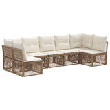 vidaXL Tuinbank Set 8 pcs Zwart poly rattan