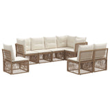 vidaXL Garden Sofa Set 9 pcs Black poly rattan