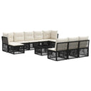 vidaXL Garden Lounge Set 11 pcs Black poly rattan