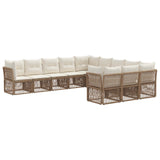 vidaXL Garden Sofa Set 12 pcs Black poly rattan