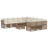 vidaXL Garden Sofa Set 12 pcs Black poly rattan