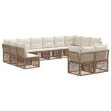 vidaXL Garden Sofa Set 13 pcs Black poly rattan