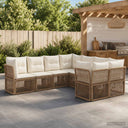 vidaXL Garden Sofa Set 8 pcs 8-Seater Black poly rattan