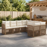 vidaXL Garden Sofa Set 8 pcs 8-Seater Black poly rattan