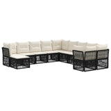 vidaXL Garden Lounge Set 12 pcs Black poly rattan