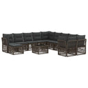 vidaXL Garden Lounge Set 12 pcs Black poly rattan