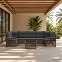 vidaXL Garden Sofa Set 8 pcs Black poly rattan