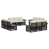 vidaXL Garden Sofa Set 13 pcs Black poly rattan