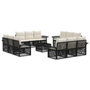 vidaXL Garden Sofa Set 13 pcs Black poly rattan