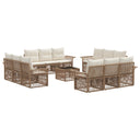 vidaXL Garden Sofa Set 13 pcs Black poly rattan