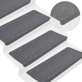 vidaXL Self-adhesive Stair Mats 15 pcs 56x17x3 cm beige