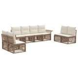 vidaXL Garden Lounge Set 9 pcs Black poly rattan