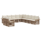 vidaXL Garden Sofa Set 12 pcs Black poly rattan