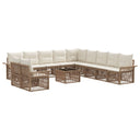vidaXL Garden Sofa Set 12 pcs Black poly rattan