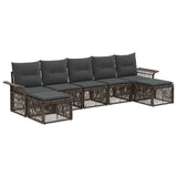 vidaXL Tuinbank Set 8 pcs Zwart poly rattan