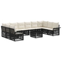 vidaXL Garden Sofa Set 11 pcs Black poly rattan