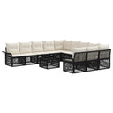 vidaXL Garden Sofa Set 12 pcs Black poly rattan