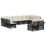 vidaXL Garden Sofa Set 13 pcs Black poly rattan