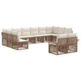 vidaXL Garden Sofa Set 13 pcs Black poly rattan