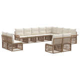 vidaXL Garden Lounge Set 13 pcs Black poly rattan