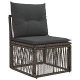 vidaXL Tuinbank Set 8 st Zwart poly rattan