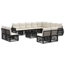 vidaXL Tuinbank Set 13 pcs Grijs en Donkergrijs poly rattan