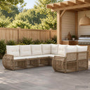 vidaXL Tuinbank Set 8 st 8-Aantal zitplaatsen Zwart poly rattan