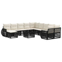 vidaXL Garden Sofa Set 12 pcs Black poly rattan