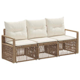 vidaXL Tuinbank Set 4 pcs Zwart poly rattan