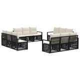 vidaXL Garden Sofa Set 13 pcs Black poly rattan