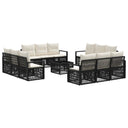 vidaXL Garden Sofa Set 13 pcs Black poly rattan