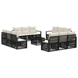 vidaXL Garden Sofa Set 13 pcs Black poly rattan