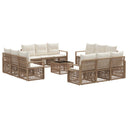 vidaXL Garden Sofa Set 13 pcs Black poly rattan