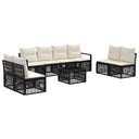 vidaXL Garden Lounge Set 9 pcs Black poly rattan