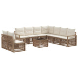 vidaXL Garden Sofa Set 10 pcs Black poly rattan