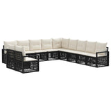 vidaXL Garden Sofa Set 12 pcs Black poly rattan